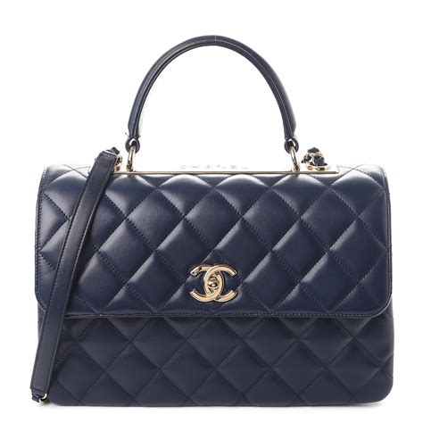 big blue chanel bag|chanel bag navy blue.